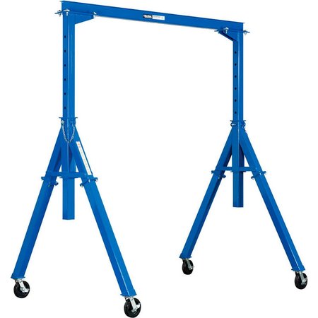 Global Industrial Adjustable Height Steel Gantry Crane, 9'10W x 7'6-12'H, 6000 Lb. Capacity 320874